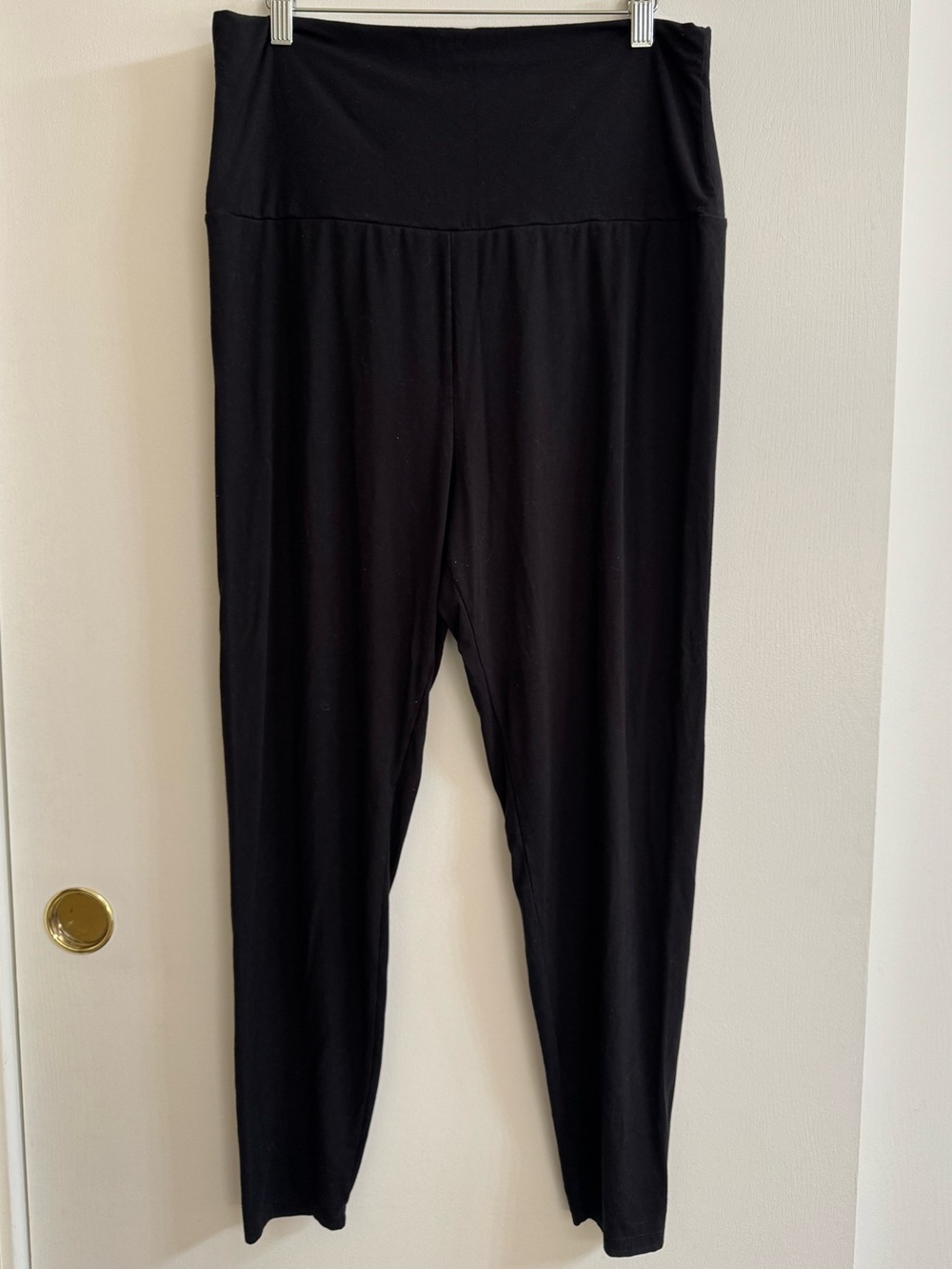 Quince Black Bamboo Jersey Maternity Legging